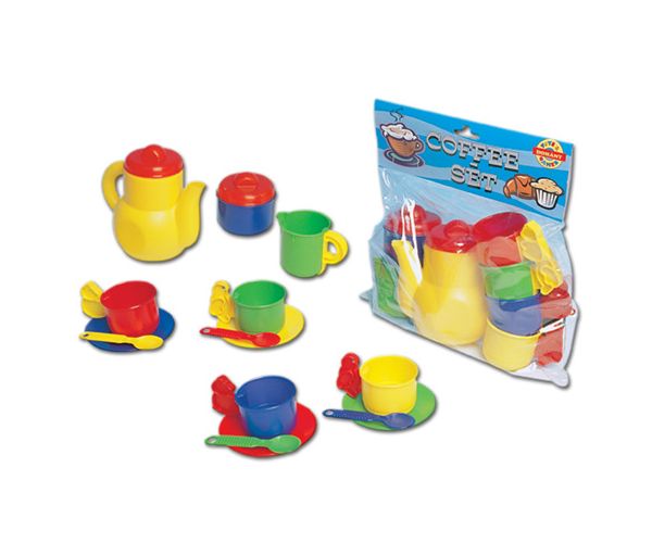 Színes kávézó készlet 4 személyes - D-Toys