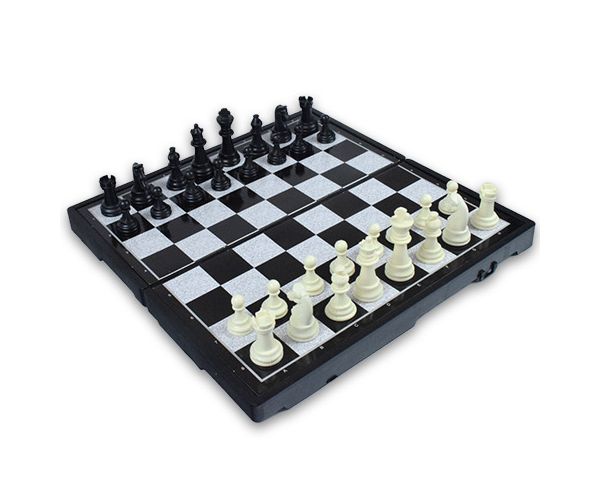 3 az 1-ben műanyag sakktábla sakk és dáma bábukkal