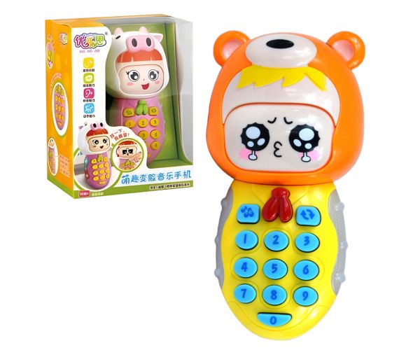 Mókás bébi telefon kétféle változatban hanggal és fénnyel