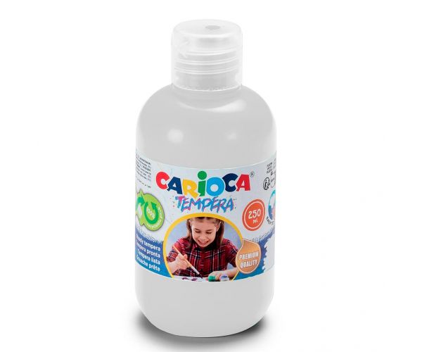 Tempera albă 250ml - Carioca