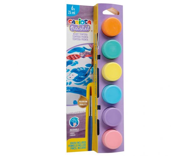 Tempera pastel 6x25ml - Carioca