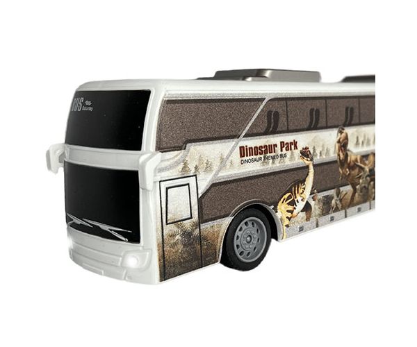 RC Távirányítós Jurassic City Busz fénnyel 27MHz 1/32-es méretarány 25cm
