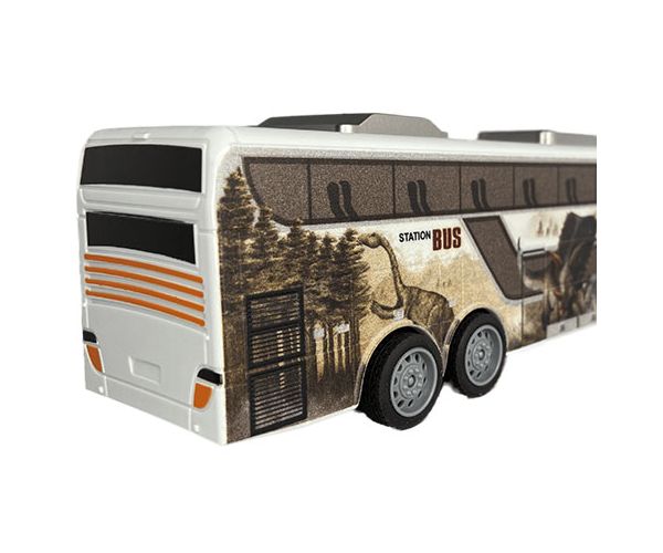 RC Távirányítós Jurassic City Busz fénnyel 27MHz 1/32-es méretarány 25cm