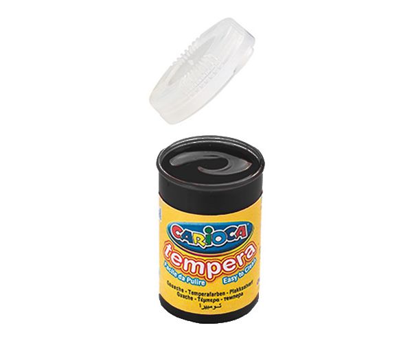 Tempera culoarea neagră în tub 6x35g - Carioca