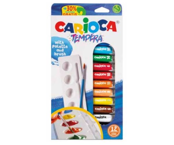 Tempera de tub set 12x10ml - Carioca