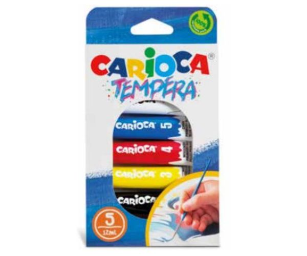 Tempera de tub set 5x12ml - Carioca