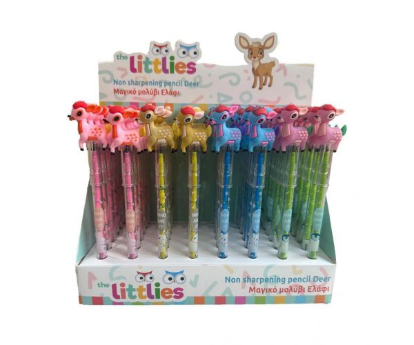 The Littlies: Creion cu mină retractabilă cu model de cerb, diverse modele, 1 buc.