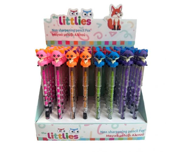 The Littlies: Creion mecanic cu vulpe, diverse modele, 1 buc.