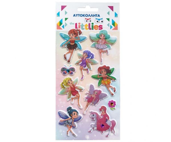 The Littlies: Tündérek 3D pufi matrica szett 10x22cm-es íven