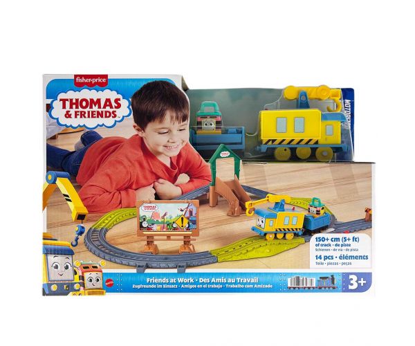 Thomas și prietenii săi: Prieteni la locul de muncă set de cale motorizată - Mattel
