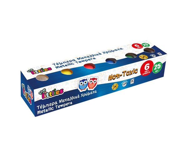 The Littlies: Metál 6 db-os tempera szett 25ml