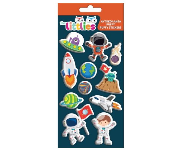 The Littlies: Spațiul cosmic 3D Puffy Stickers set 10x22cm