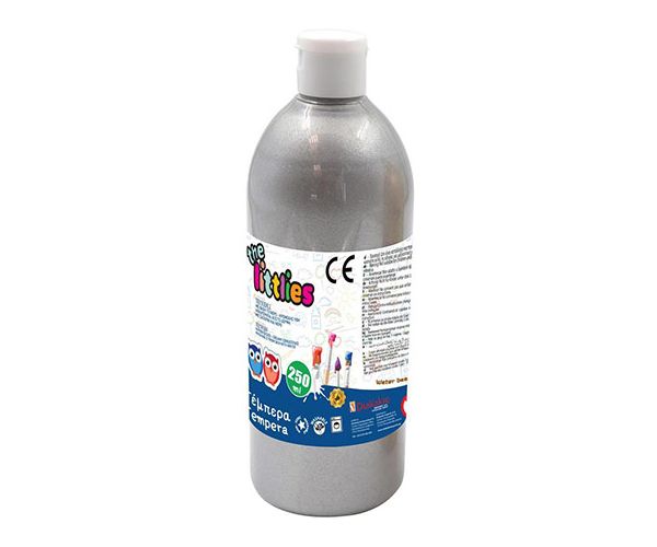 The Littlies: Tempera de culoare argintie 250ml