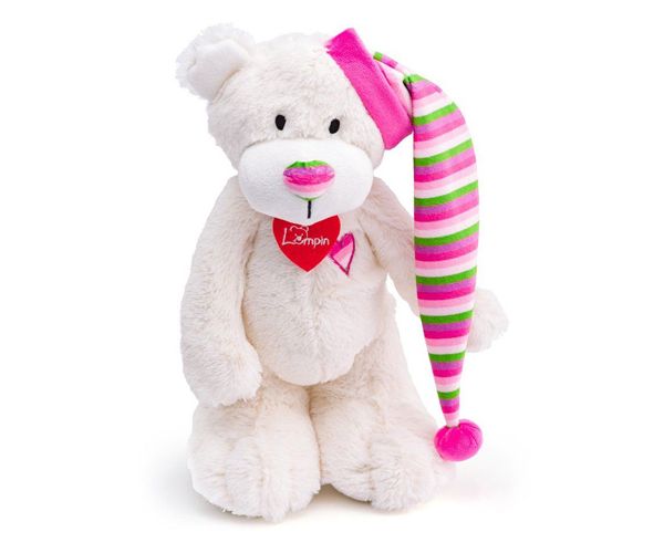 Theodor maci plüss fehér színben  35cm - Lumpin
