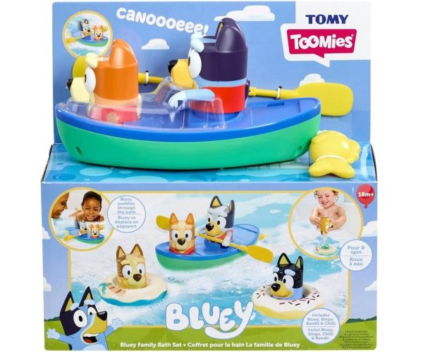 Tomy Toomies: Bluey – plimbare în familie cu o barcă, jucărie pentru baie