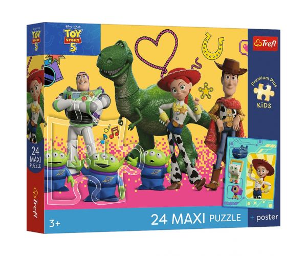 Toy Story 5 Jucării și prieteni, puzzle maxi de 24 piese - Trefl
