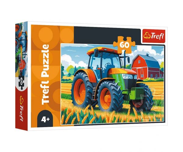 Tractorul fermierului — puzzle de 60 de piese - Trefl