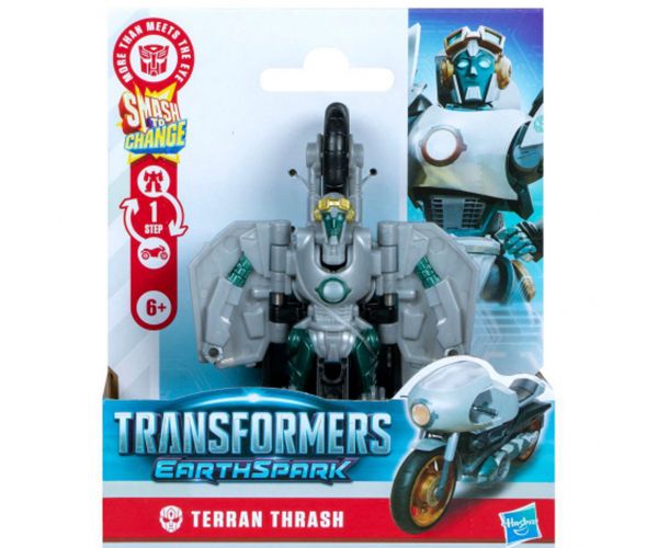 Transformers: Earthspark Terran Thrash figură care se transformă într-un singur pas - Hasbro