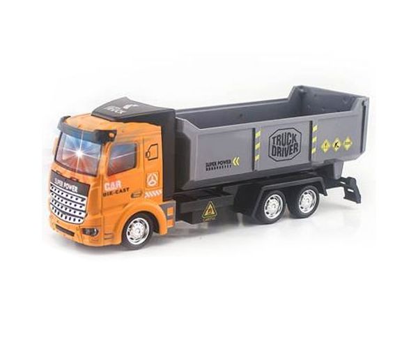 Szállító teherautó hátrahúzós meghajtással, fénnyel és hanggal 1/48
