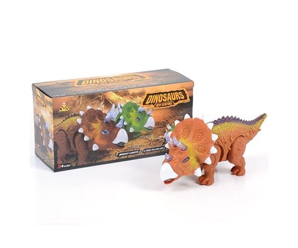 Triceratopsz dinoszaurusz figura fény effektekkel