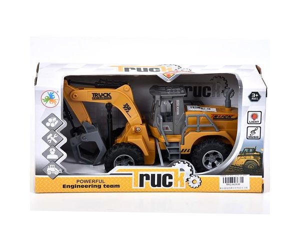 Truck: vehicul de construcție pentru lemn, sunete și lumini 20cm