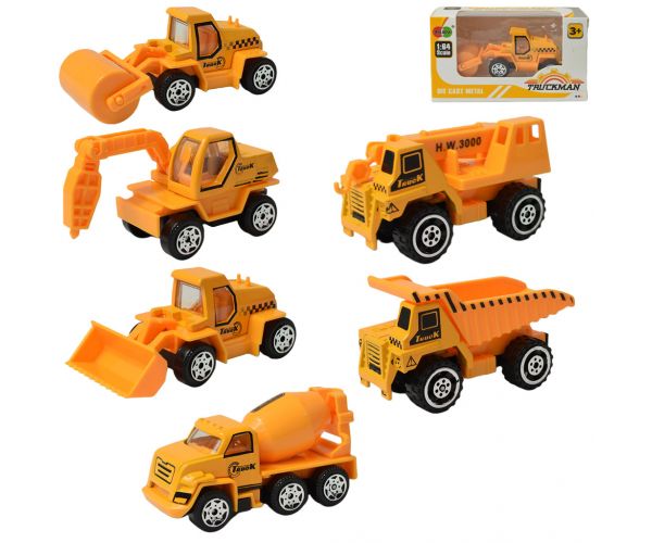 TruckMan: Camion de constructii in diverse versiuni 6,5 cm 1bucată