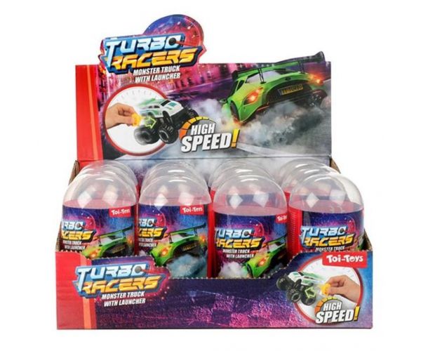 Turbo Racers Monster Truck mașinuță surpriză cu lansator 1buc