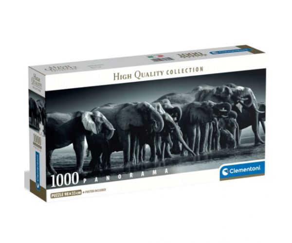 Turmă de uriași HQC puzzle panoramic de 1000 de piese - Clementoni