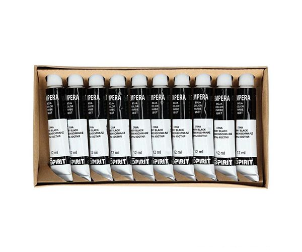Tubusos tempera fekete színben 12ml 1db