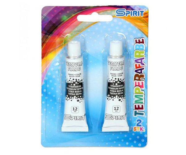 Tubusos tempera szett fehér színben 2x12ml