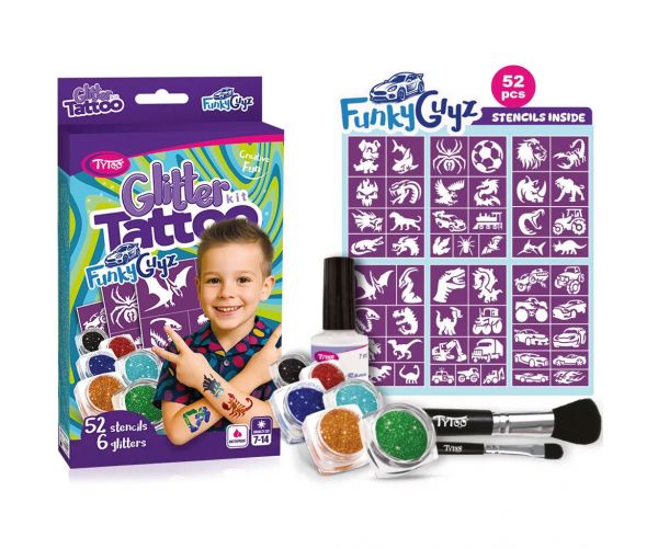 TyToo: FunkyGuyz set de tatuaje cu sclipici