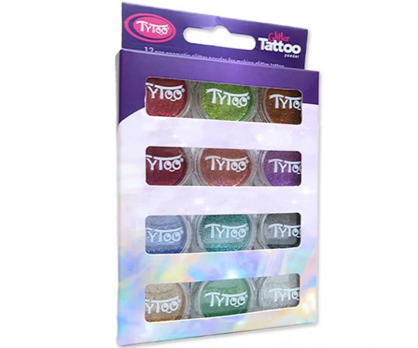 TyToo: Set de sclipici cu selecție de culori multiple 12x2,5 ml