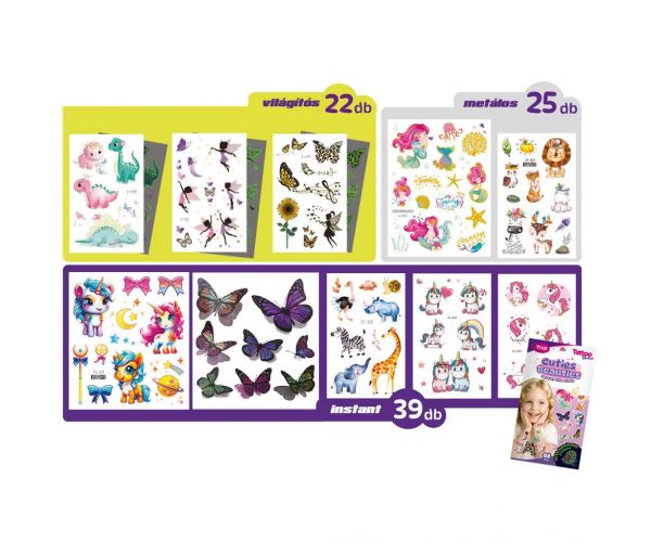 TyToo: Set de tatuaje cu abțibilduri Cuties & Beauties