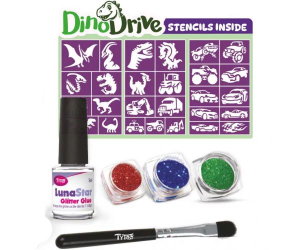 TyToo: Set de tatuaje cu sclipici DinoDrive