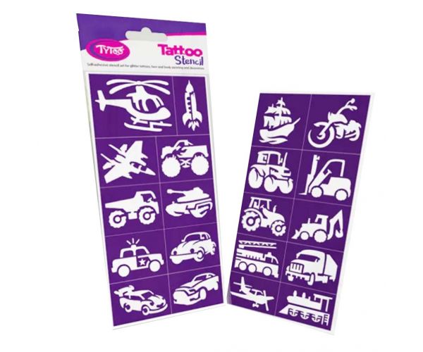 Tytoo: Set de șabloane pentru vehicule, 20 de bucăți