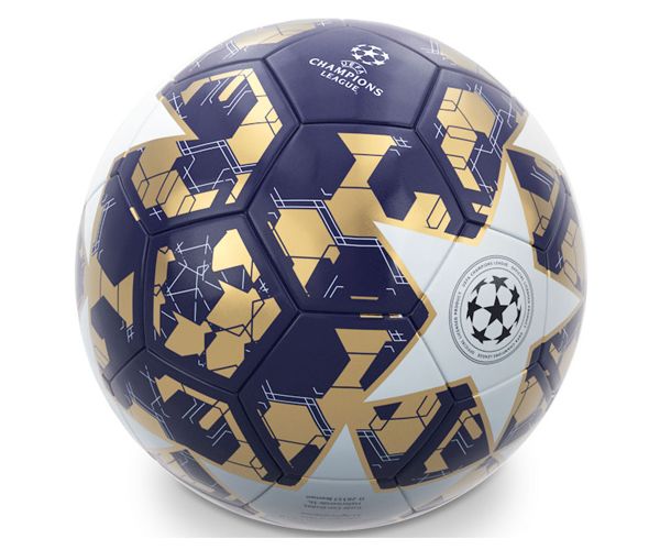 UEFA Liga Campionilor minge de fotbal albastru-auriu mărimea 5 - Mondo Toys