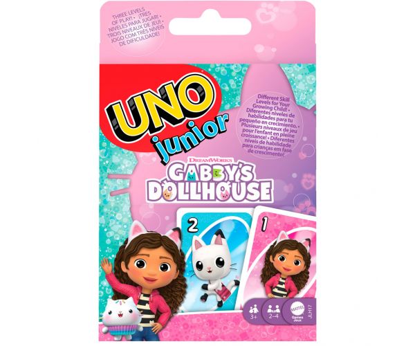 UNO Junior: Joc de cărți Casa de Păpuși a lui Gabi - Mattel