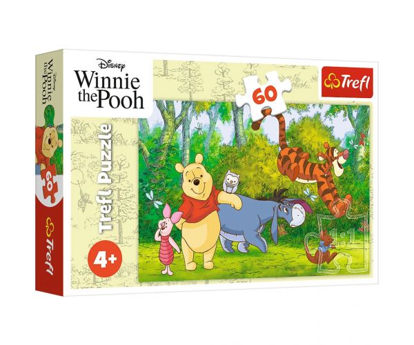 Ursulețul Winnie și prietenii săi puzzle de 60 piese - Trefl
