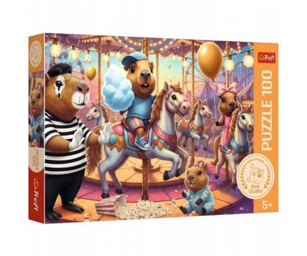 Vacanța capybarilor — puzzle de 100 de piese – Trefl