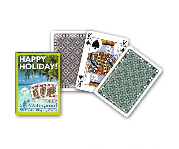 Vacanță fericită! Cărți de rummy din plastic, 1 x 55 de cărți - Piatnik