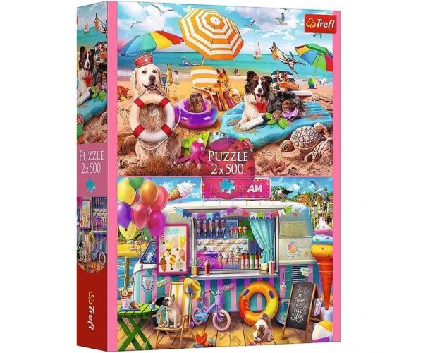 Vacanță puzzle 2x500 de piese - Trefl