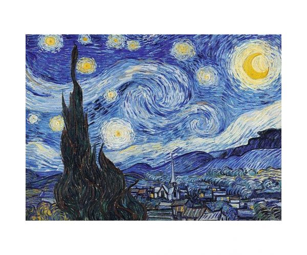 Van Gogh: Noapte înstelată puzzle din lemn, 200 piese - Trefl
