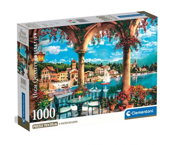 Kilátás a Comó-i tóra 1000db-os HQC puzzle - Clementoni