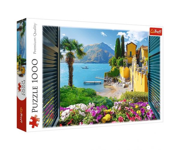 Vedere spre Lacul Como puzzle de 1000 piese - Trefl