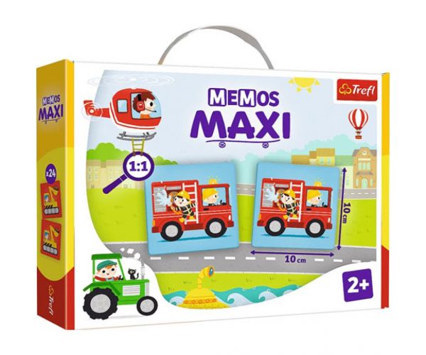 Vehicule Maxi joc de memorie 24 bucăți - Trefl