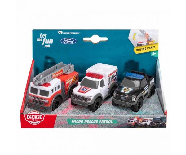 Vehicule de salvare micro în mai multe variante 1/64 - Dickie Toys
