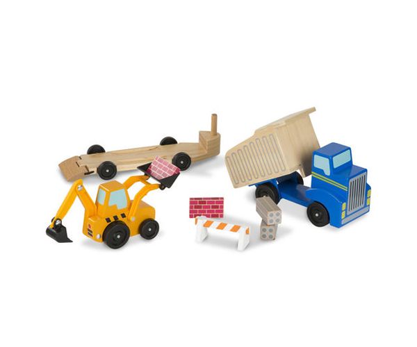 Munkagépek fa jármű készlet - Melissa & Doug