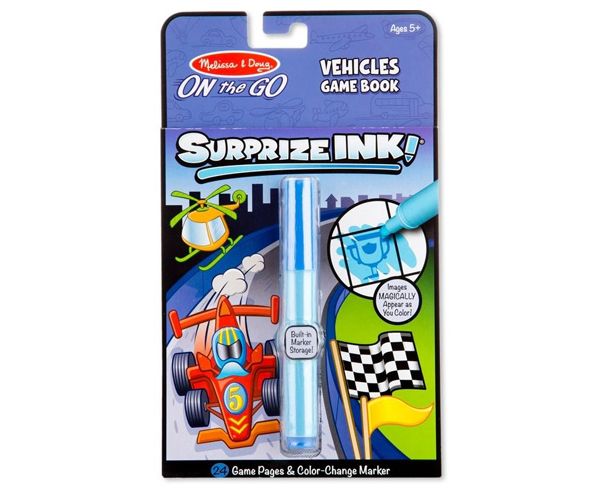 Vehicule Game Book caiet cu pix magic - Melissa&Doug
