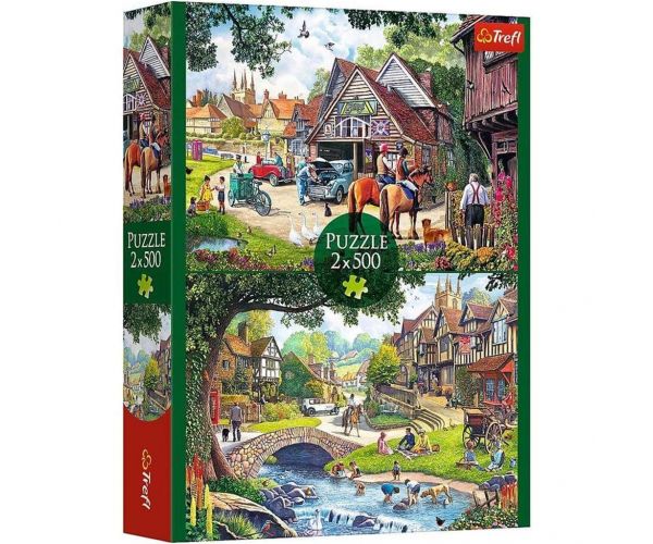 Viață idilică puzzle de 2x500 piese - Trefl