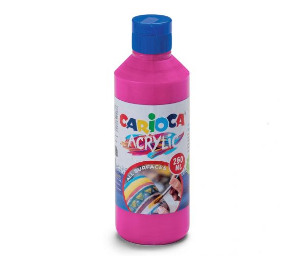 Vopsea acrilică 250ml roz - Carioca